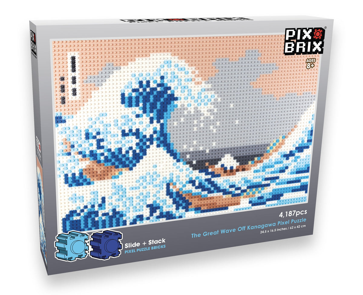 Pixel Art Brick Set | Hokusai Great Wave | Toylandeu™