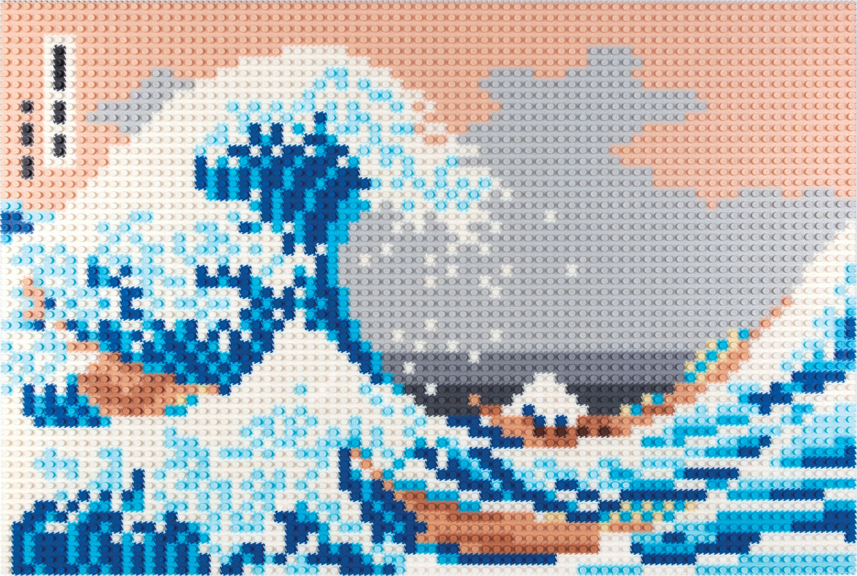 Pixel Art Brick Set | Hokusai Great Wave | Toylandeu™