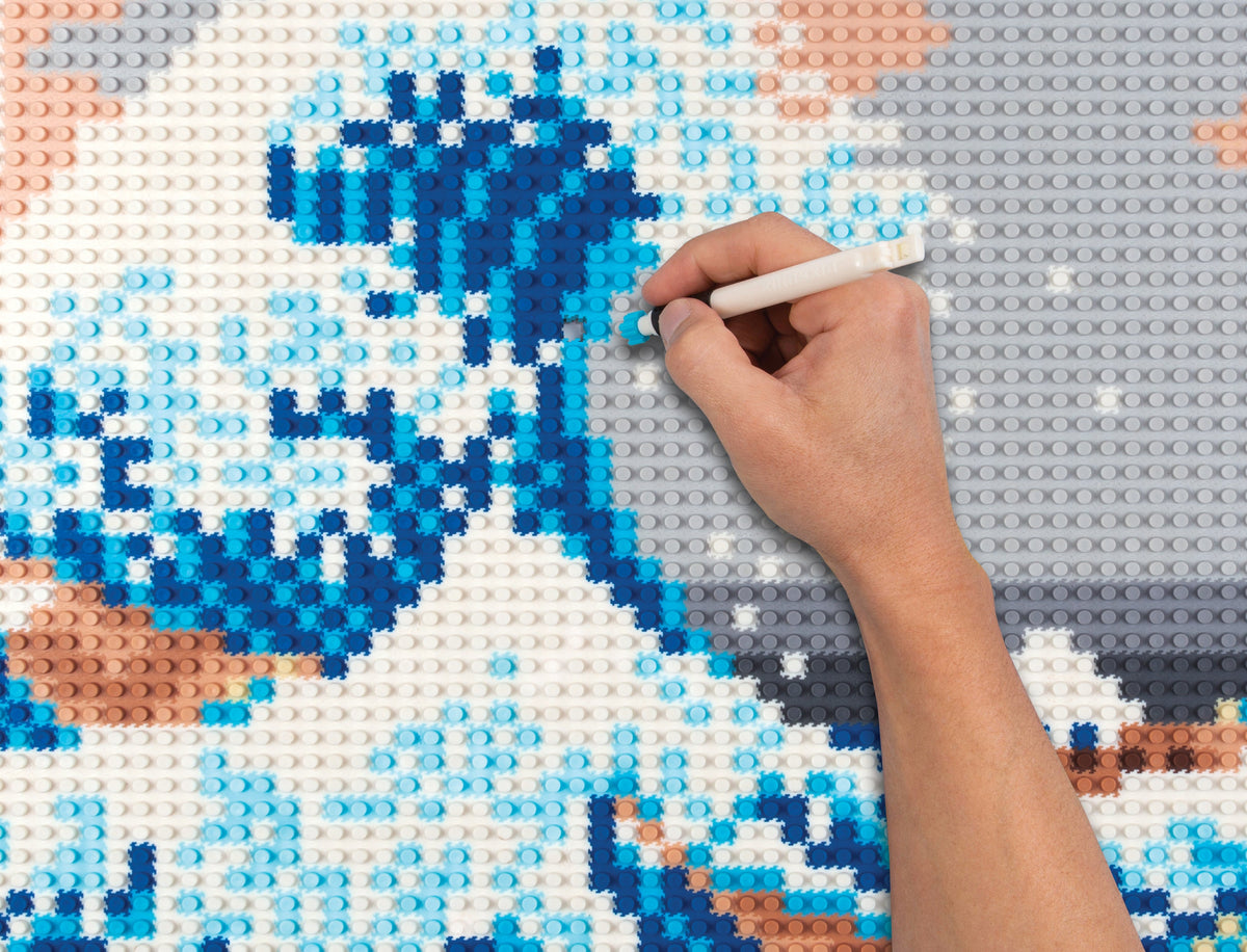 Pixel Art Brick Set | Hokusai Great Wave | Toylandeu™