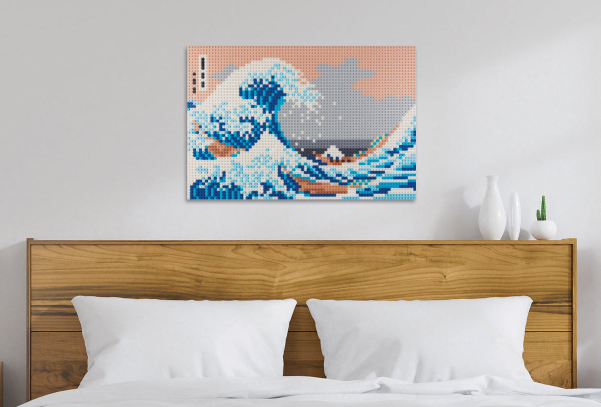 Pixel Art Brick Set | Hokusai Great Wave | Toylandeu™