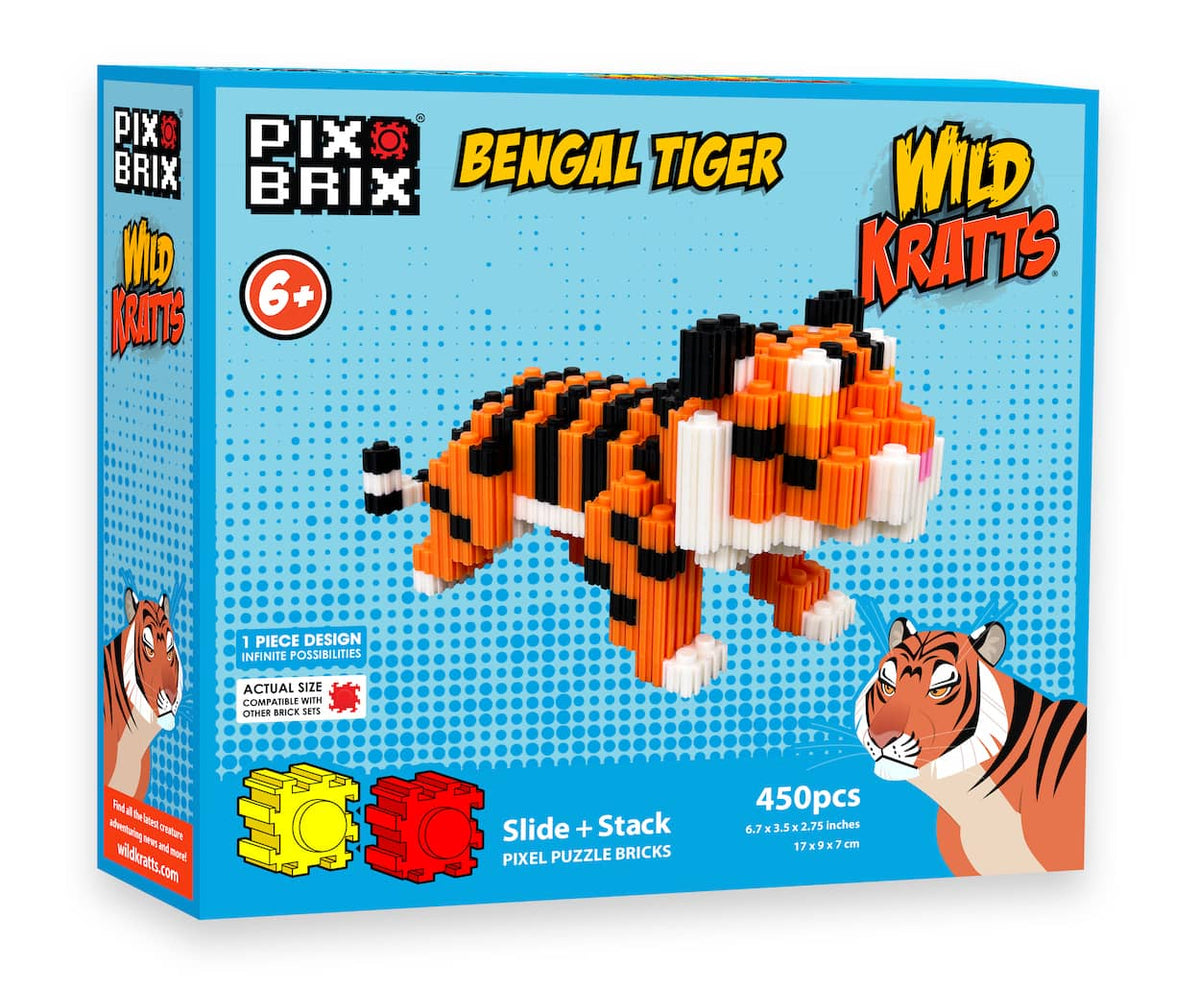 Pixel Art Bricks | Wild Kratts Tiger Set | Toylandeu™