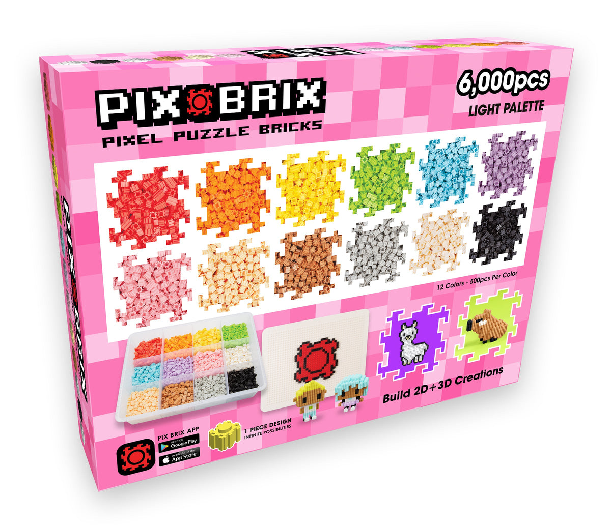 Pixel Art Building Bricks | 6000 Pieces Light Palette | Toylandeu™