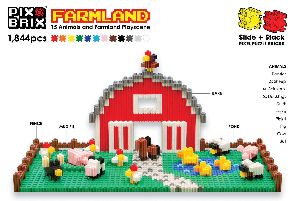 Pixel Block Set | 1844 Pieces | Toylandeu™