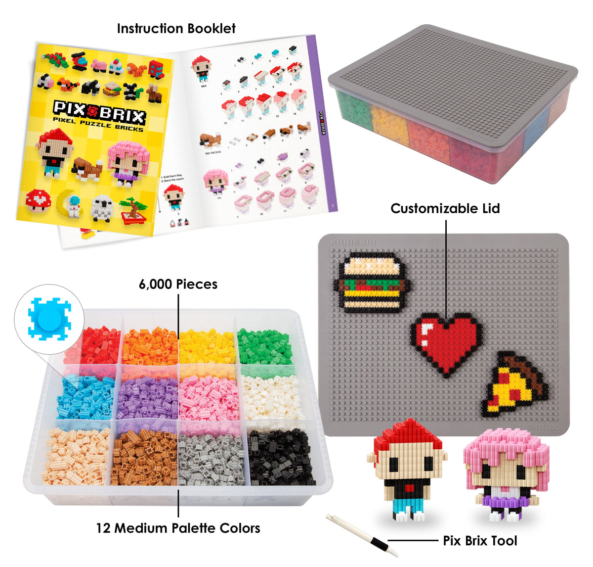 Pixel Building Bricks | 6000 Pieces | Toylandeu™