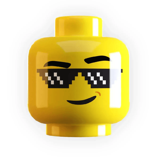  Pixelated Sunglasses Minifig Head B3 Customs -  ToylandEU™