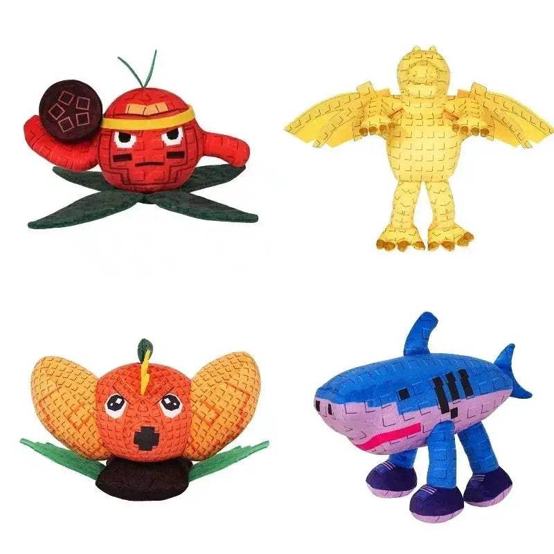 Plants Vs Brainrots Plush Monster ThreeHeaded Toy For Kids - ToylandEU
