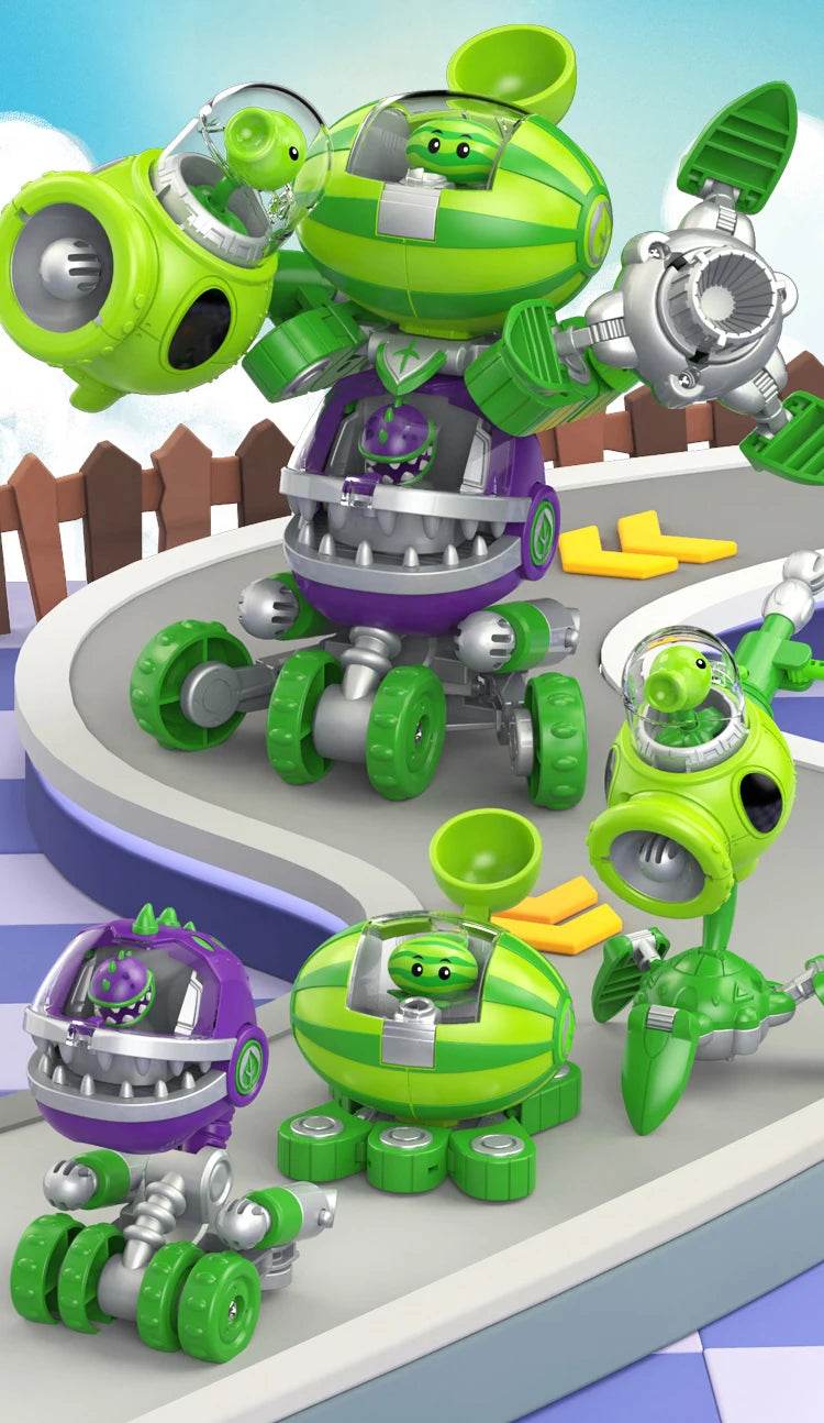 Plants vs. Zombies Boss Robot Melon-pult Chomper Doll Set - ToylandEU