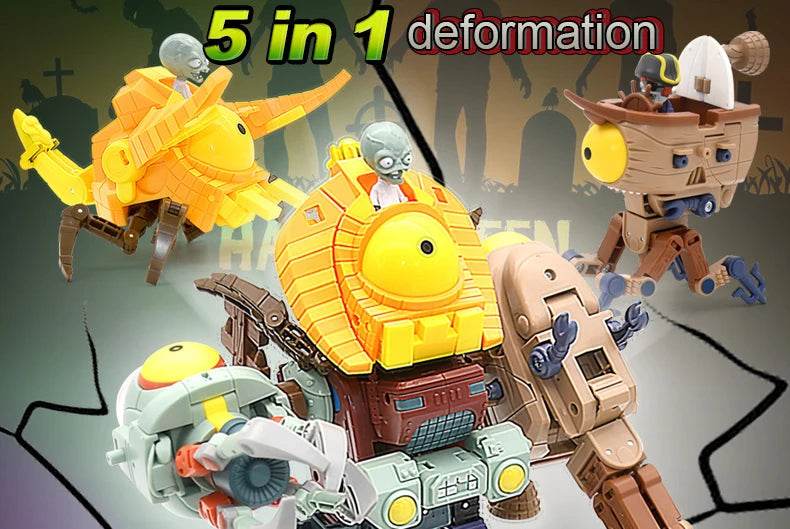 Plants vs. Zombies Boss Robot Melon-pult Chomper Doll Set - ToylandEU