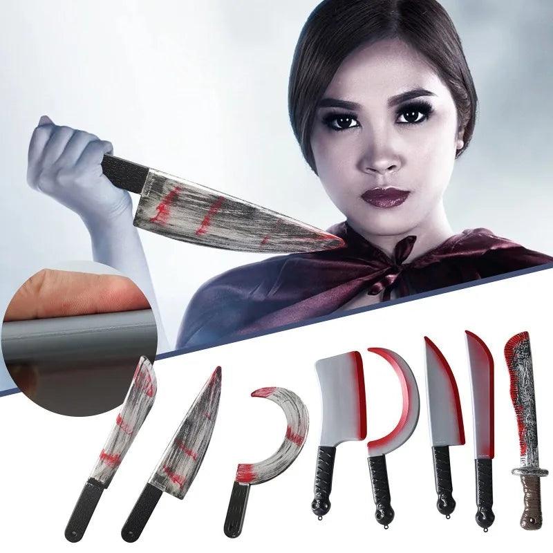 Plastic Prop Knife | Blood Splatter Design | Toylandeu™