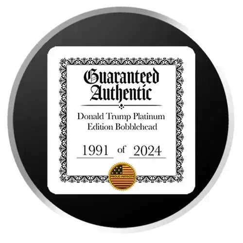 Platinum Trump Bobblehead Limited Edition Collectible 2024 - Proud Patriots