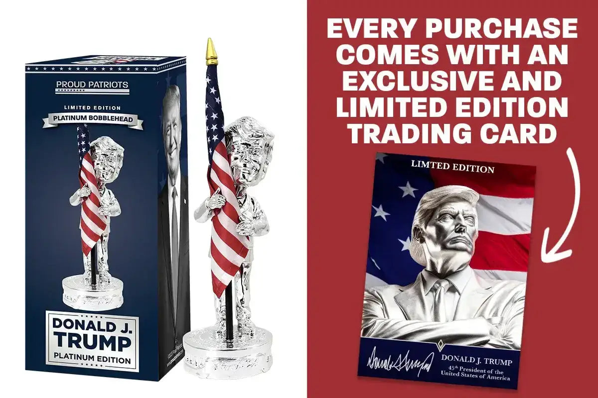 Platinum Trump Bobblehead Limited Edition Collectible 2024 - Proud Patriots