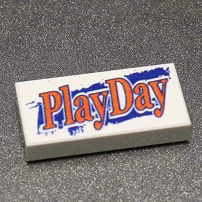 Custom Printed LEGO 1x2 Tile For Play Day Creations - ToylandEU