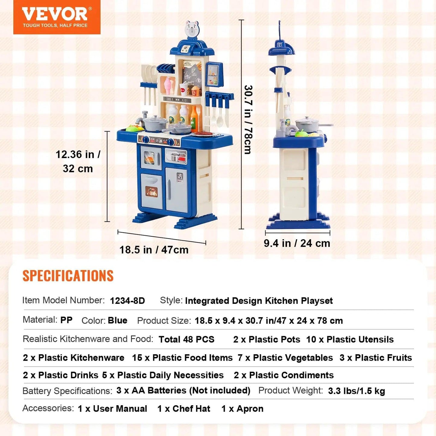  Kids Kitchen Toys Set 48 Pcs Promotes Creative Play -  ToylandEU™