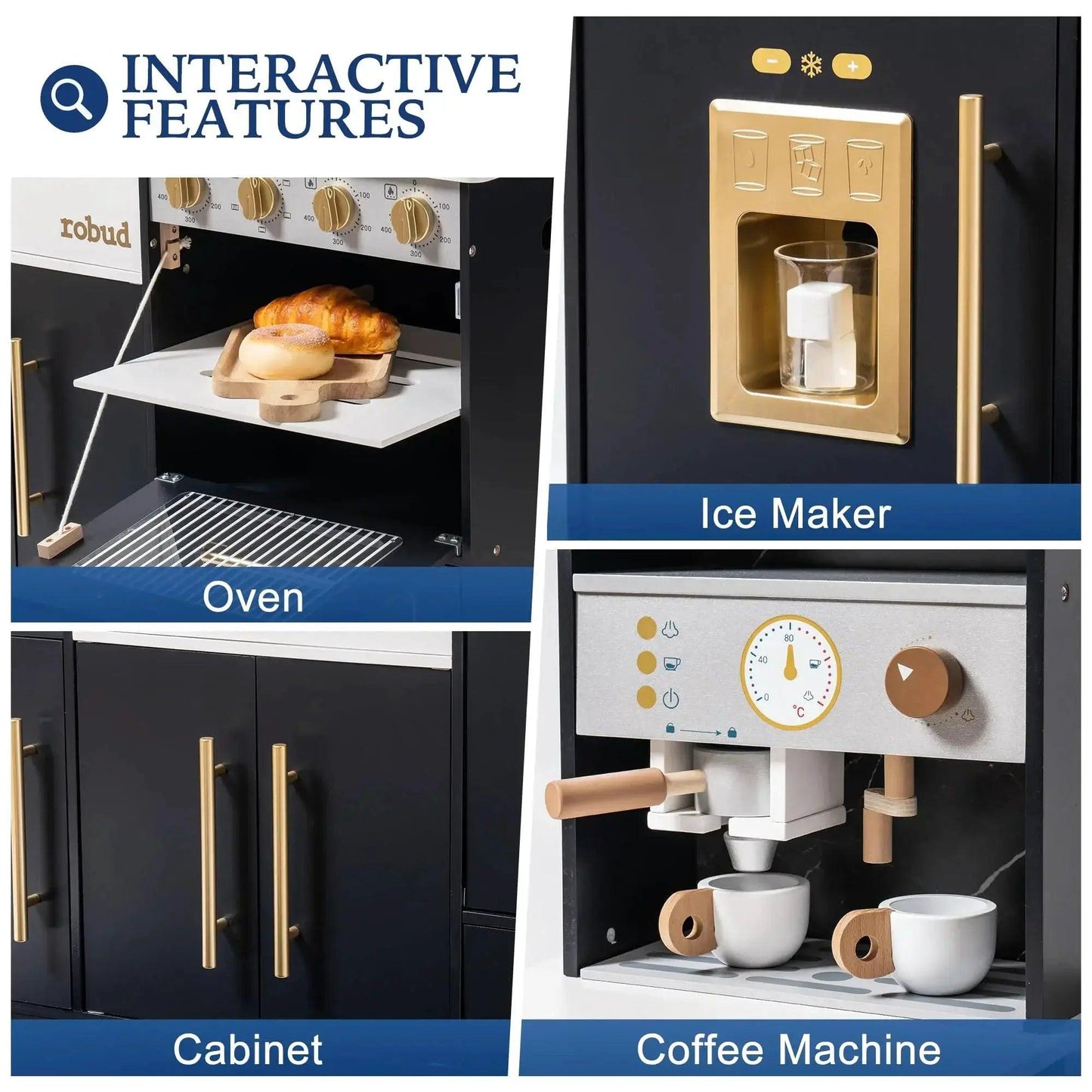  Eco Friendly Wooden Play Kitchen With Wash Basin Accessories -  ToylandEU™