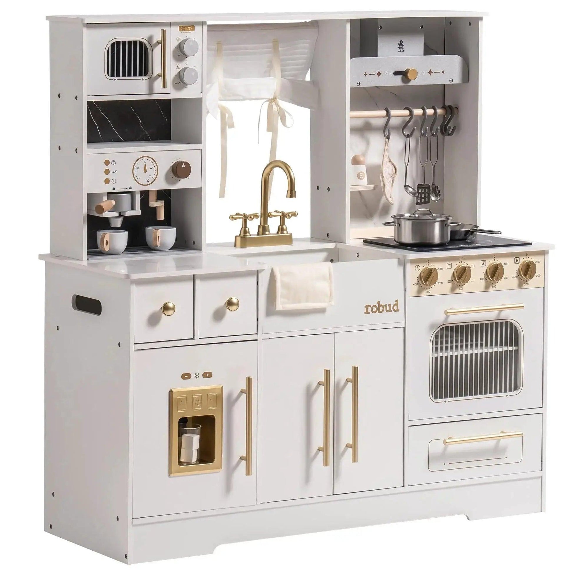  Eco Friendly Wooden Play Kitchen With Wash Basin Accessories -  ToylandEU™