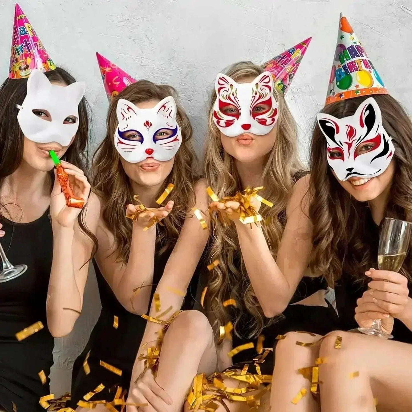  Playful Paintable Cat NonToxic Face Mask Toyland EU -  ToylandEU™