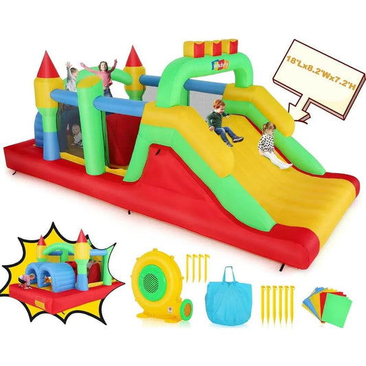 Playhouse 18x8.2FT Inflatable Obstacle Course for Kids - ToylandEU