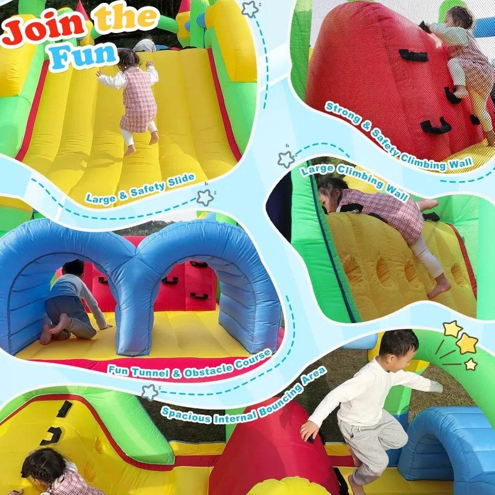 Playhouse 18x8.2FT Inflatable Obstacle Course for Kids - ToylandEU