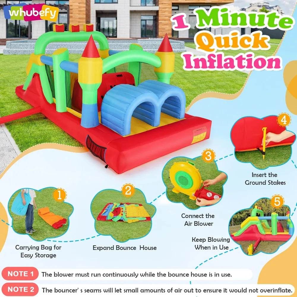 Playhouse 18x8.2FT Inflatable Obstacle Course for Kids - ToylandEU