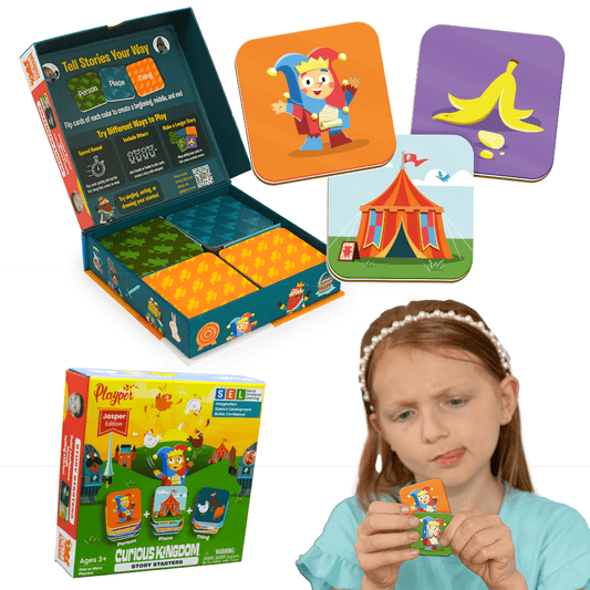Story Starter Cards | 3 Card Writing Prompts | Creative Thinking Toy | Kids 4+