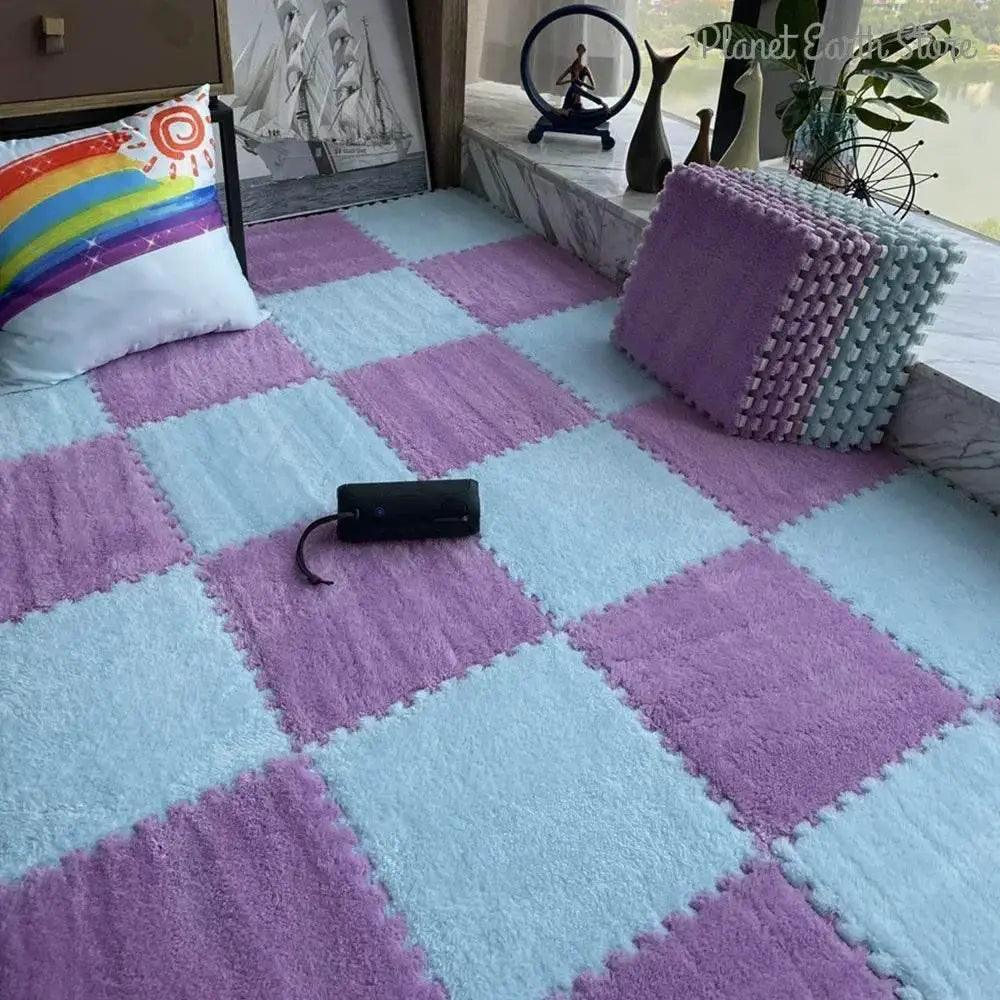  10/20Pcs Soft Plush Children's Mat Baby Play Mat Eva Foam Puzzle Carpet in Children's Room Keep Warm Playmat Floor Mat -  ToylandEU™