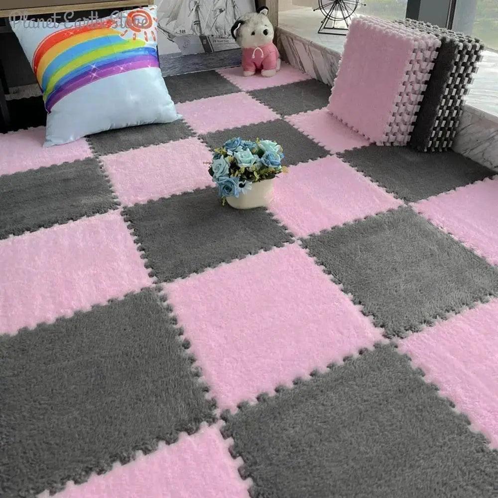  10/20Pcs Soft Plush Children's Mat Baby Play Mat Eva Foam Puzzle Carpet in Children's Room Keep Warm Playmat Floor Mat -  ToylandEU™
