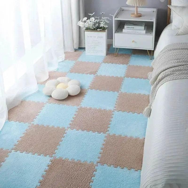  10/20Pcs Soft Plush Children's Mat Baby Play Mat Eva Foam Puzzle Carpet in Children's Room Keep Warm Playmat Floor Mat -  ToylandEU™