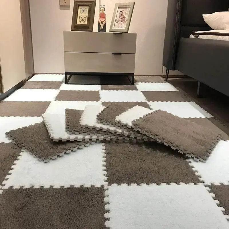  10/20Pcs Soft Plush Children's Mat Baby Play Mat Eva Foam Puzzle Carpet in Children's Room Keep Warm Playmat Floor Mat -  ToylandEU™