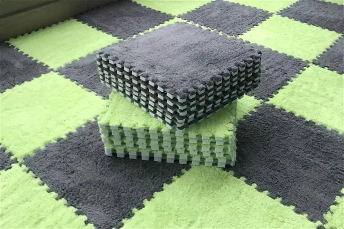  10/20Pcs Soft Plush Children's Mat Baby Play Mat Eva Foam Puzzle Carpet in Children's Room Keep Warm Playmat Floor Mat -  ToylandEU™