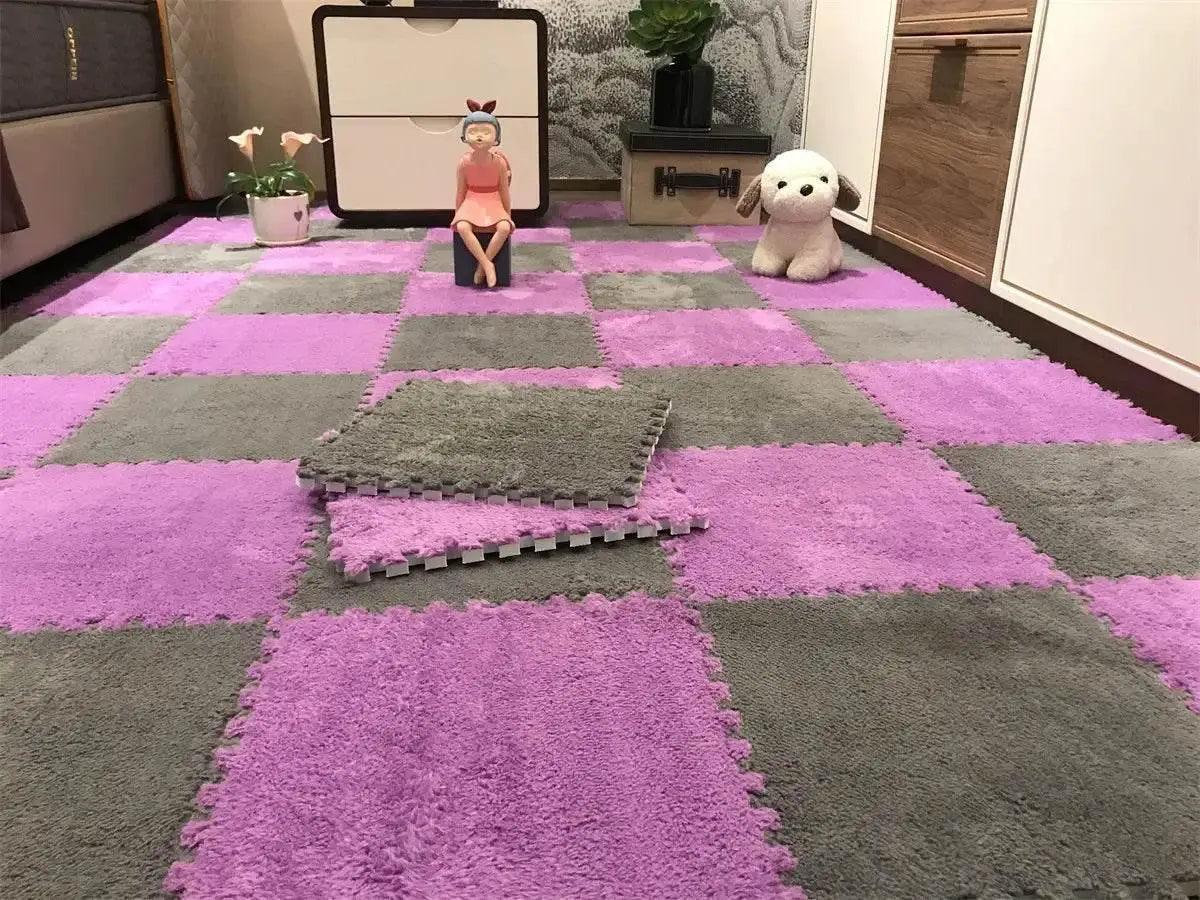  10/20Pcs Soft Plush Children's Mat Baby Play Mat Eva Foam Puzzle Carpet in Children's Room Keep Warm Playmat Floor Mat -  ToylandEU™