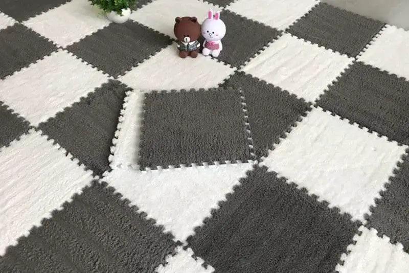  10/20Pcs Soft Plush Children's Mat Baby Play Mat Eva Foam Puzzle Carpet in Children's Room Keep Warm Playmat Floor Mat -  ToylandEU™