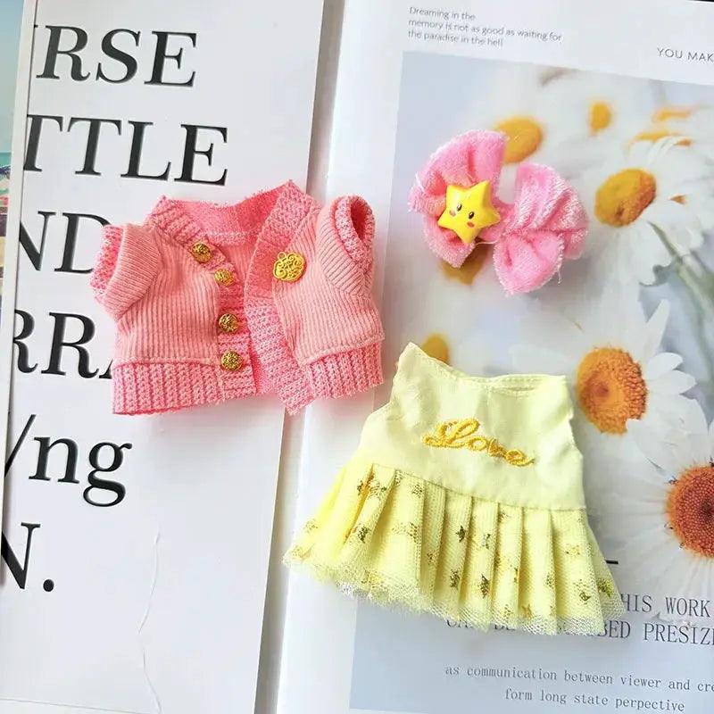  Labubu Plush Doll Clothes Set 17cm Cute Macaron Outfit -  ToylandEU™