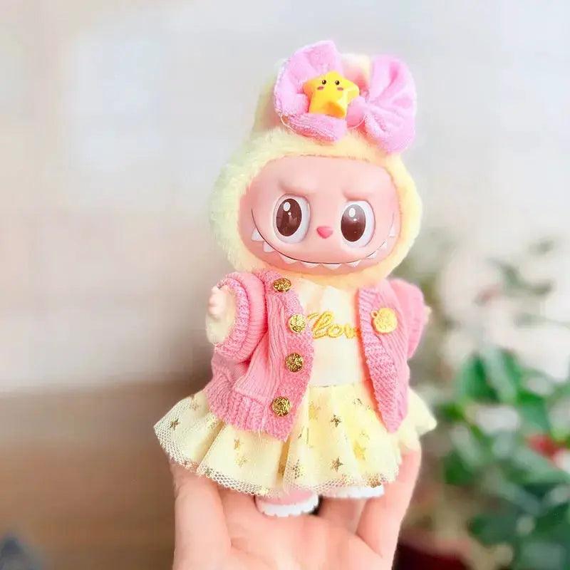 Labubu Plush Doll Clothes Set 17cm Cute Macaron Outfit -  ToylandEU™