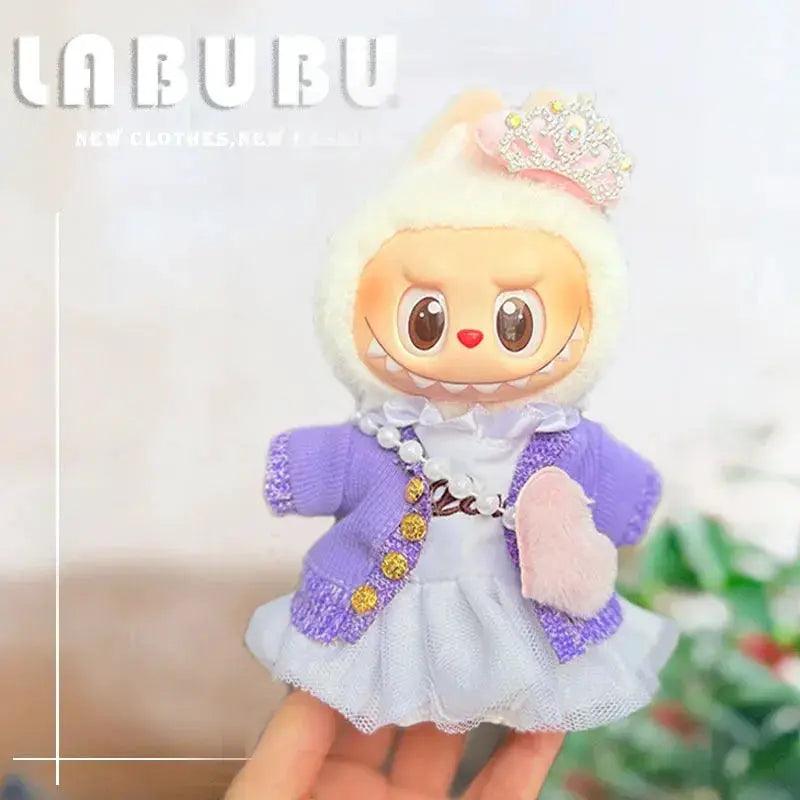  Labubu Plush Doll Clothes Set 17cm Cute Macaron Outfit -  ToylandEU™