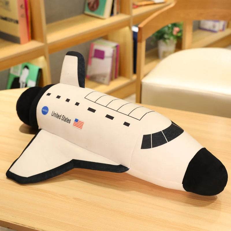 Plush Astronaut Spaceship Toy 1pc Stuffed Soft Doll Cartoon Pillow for Kids Creative Boys Birthday Gift - ToylandEU