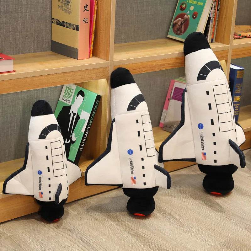Plush Astronaut Spaceship Toy 1pc Stuffed Soft Doll Cartoon Pillow for Kids Creative Boys Birthday Gift - ToylandEU
