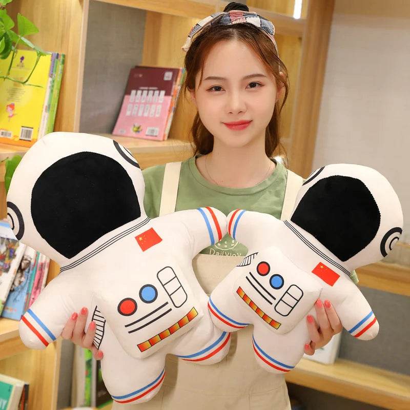 Plush Astronaut Spaceship Toy 1pc Stuffed Soft Doll Cartoon Pillow for Kids Creative Boys Birthday Gift - ToylandEU