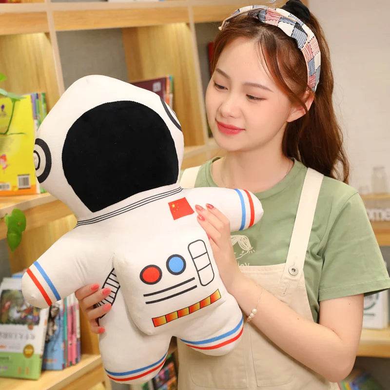 Plush Astronaut Spaceship Toy 1pc Stuffed Soft Doll Cartoon Pillow for Kids Creative Boys Birthday Gift - ToylandEU