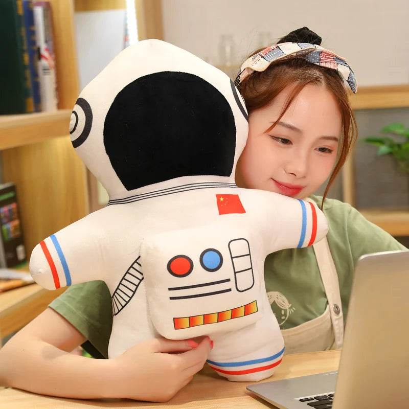 Plush Astronaut Spaceship Toy 1pc Stuffed Soft Doll Cartoon Pillow for Kids Creative Boys Birthday Gift - ToylandEU