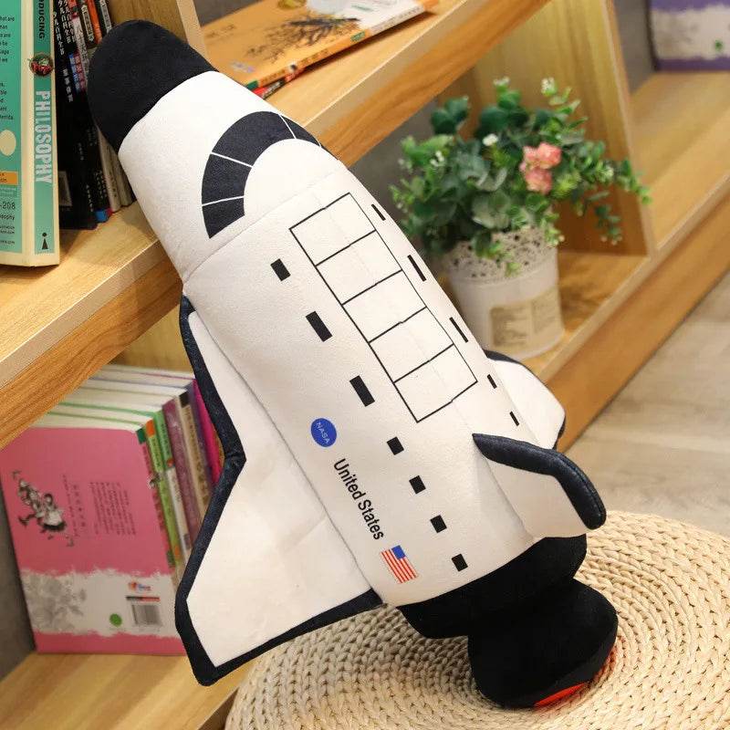 Plush Astronaut Spaceship Toy 1pc Stuffed Soft Doll Cartoon Pillow for Kids Creative Boys Birthday Gift - ToylandEU
