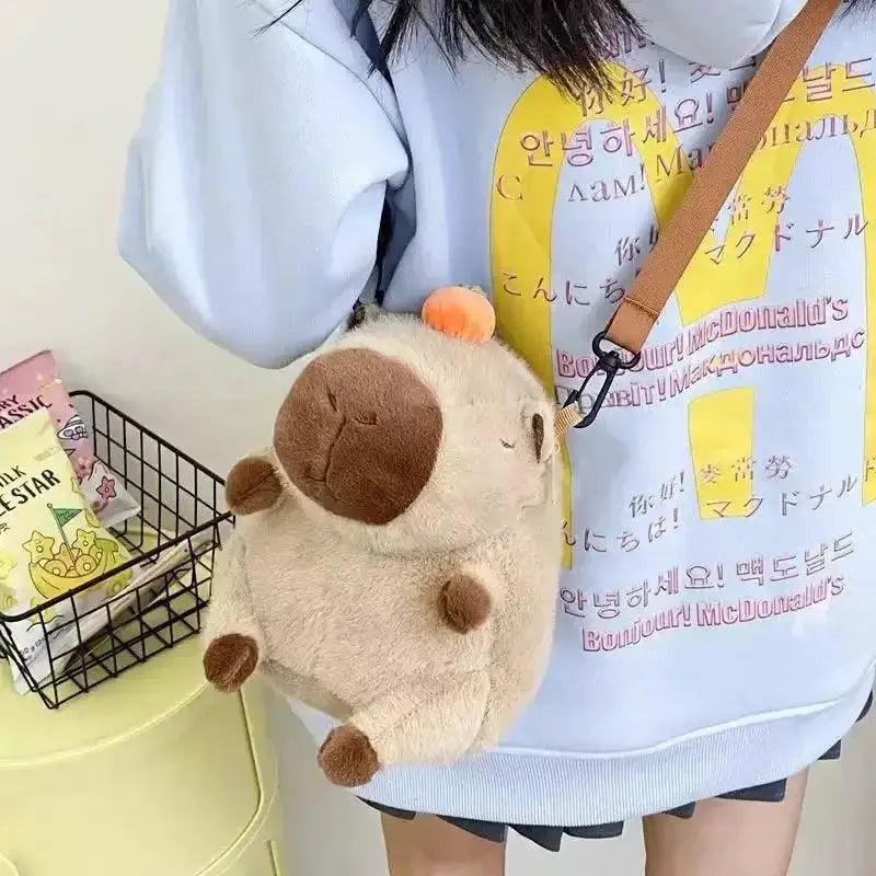  Kawaii Capybara Plush Backpack Soft Fur Bag For Kids -  ToylandEU™