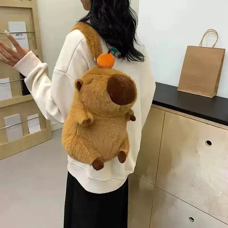  Kawaii Capybara Plush Backpack Soft Fur Bag For Kids -  ToylandEU™