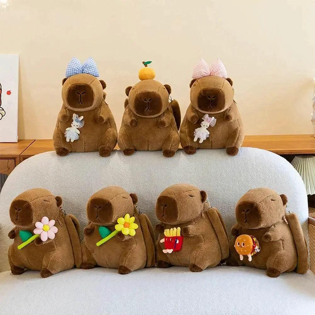  Cute Capybara Plush Backpack Funny Cartoon Capybara Shoulder Bag Student Fur Bag School Bag for Kids -  ToylandEU™