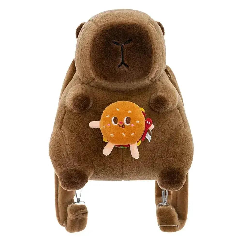  Cute Capybara Plush Backpack Funny Cartoon Capybara Shoulder Bag Student Fur Bag School Bag for Kids -  ToylandEU™