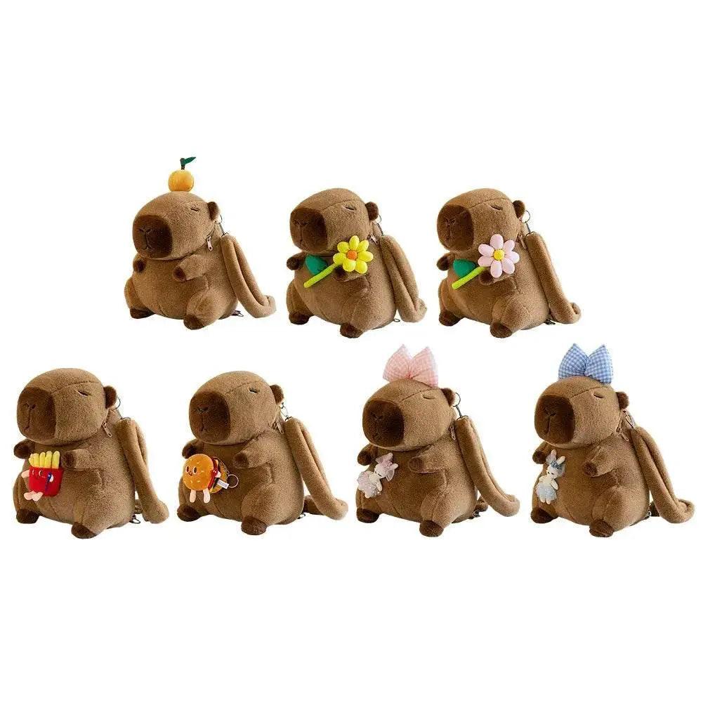  Cute Capybara Plush Backpack Funny Cartoon Capybara Shoulder Bag Student Fur Bag School Bag for Kids -  ToylandEU™