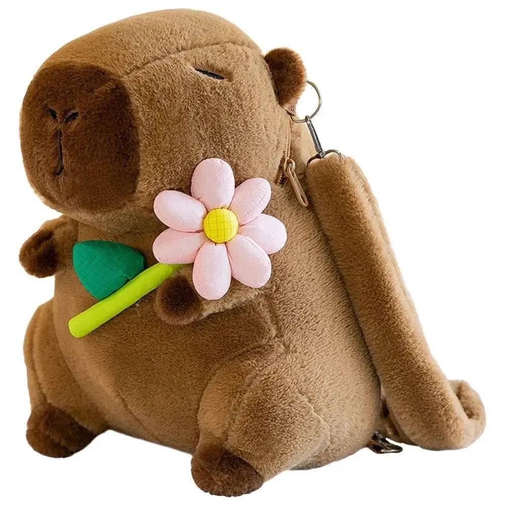  Cute Capybara Plush Backpack Funny Cartoon Capybara Shoulder Bag Student Fur Bag School Bag for Kids -  ToylandEU™
