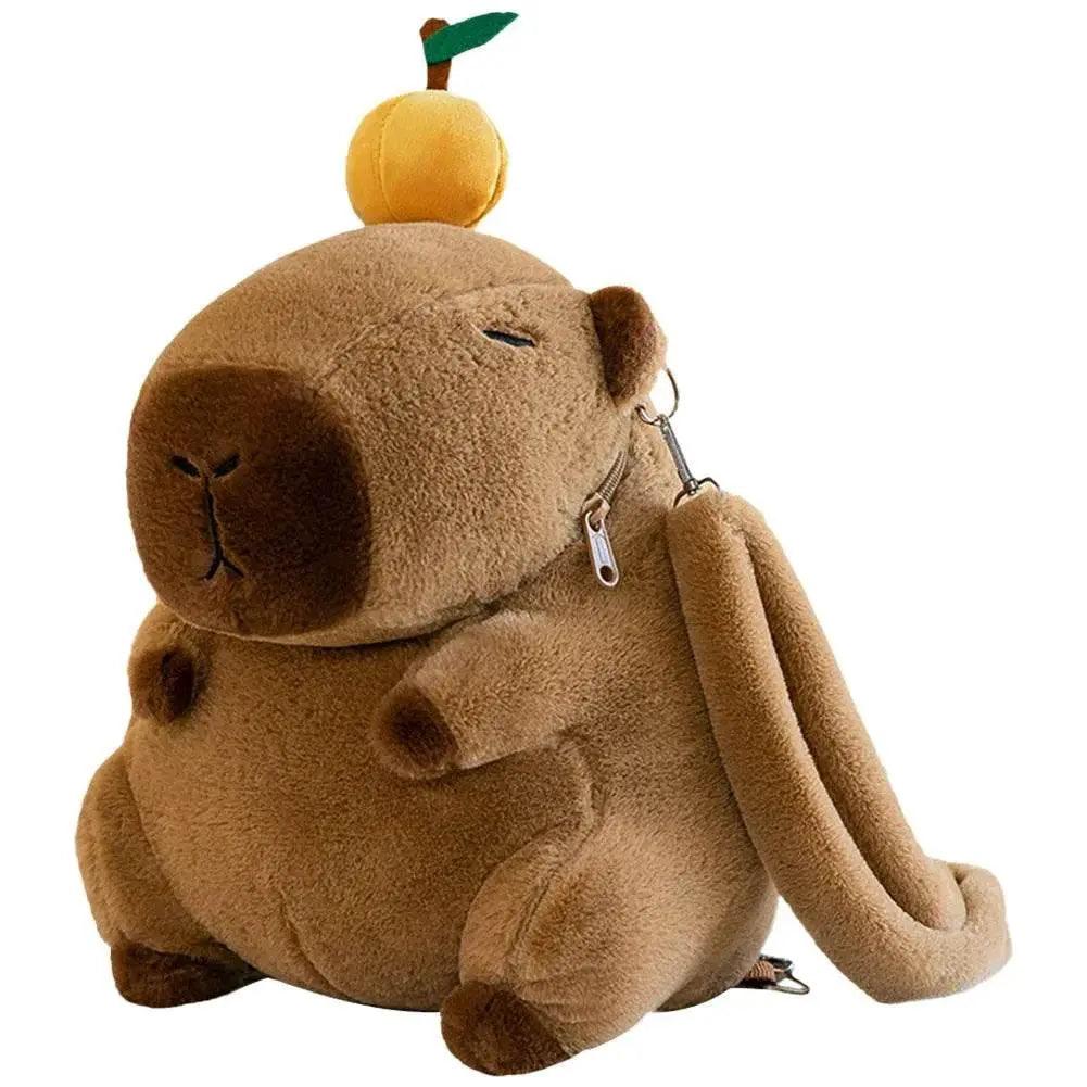  Cute Capybara Plush Backpack Funny Cartoon Capybara Shoulder Bag Student Fur Bag School Bag for Kids -  ToylandEU™
