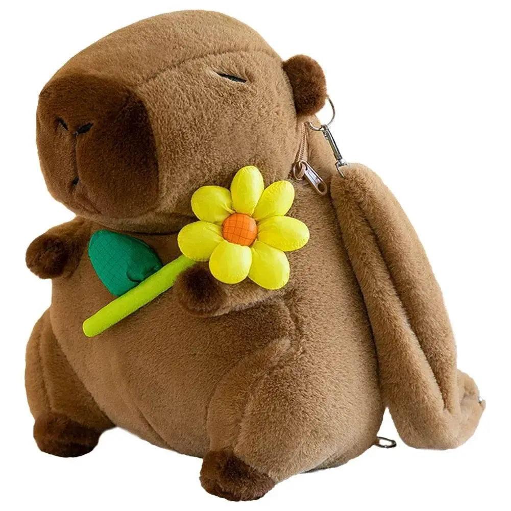  Cute Capybara Plush Backpack Funny Cartoon Capybara Shoulder Bag Student Fur Bag School Bag for Kids -  ToylandEU™