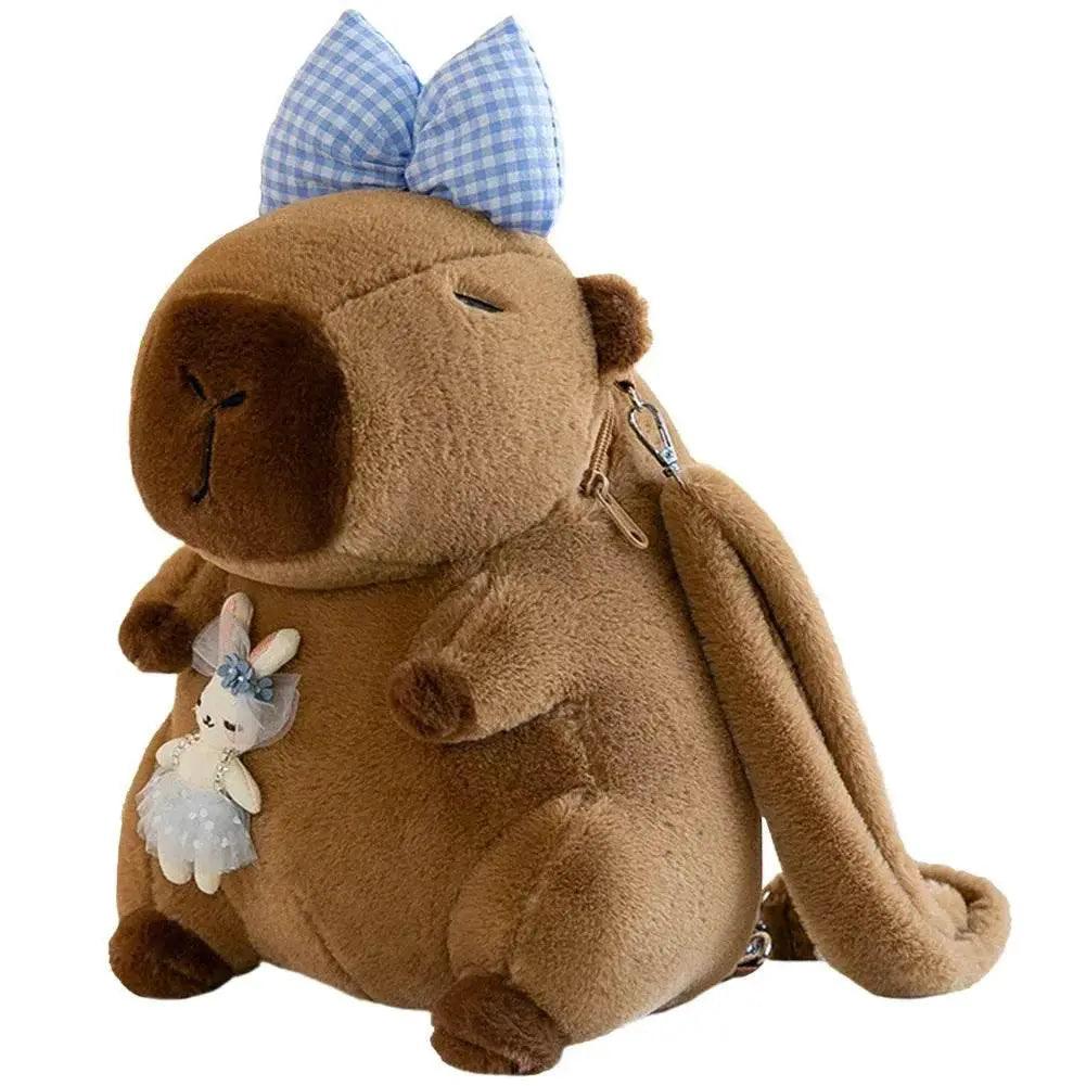  Cute Capybara Plush Backpack Funny Cartoon Capybara Shoulder Bag Student Fur Bag School Bag for Kids -  ToylandEU™