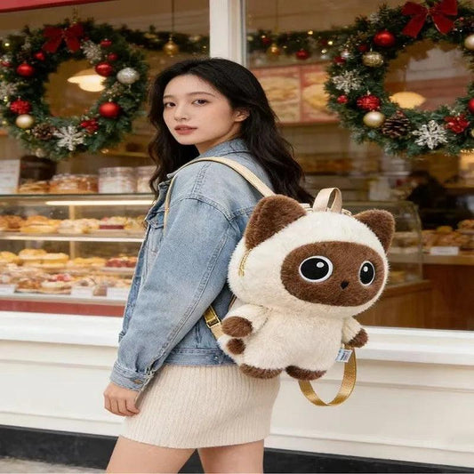  Plush Backpack Doll Bag For Girls With Pillow 